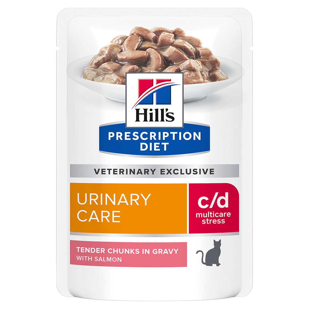 foto del prodotto hill s prescription diet c d urinary stress umido per gatti salmone 12 x 85 g