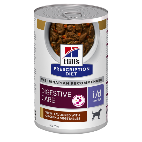 foto del prodotto hill s prescription diet canine i d low fat spezzatino 354 gr spezzatino con pollo e vegetali dieta veterinaria per cani 1 ordine scegli lo sconto bzr5 bzr20 200 punti fedelt 