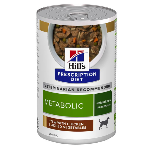 foto del prodotto hill’s prescription diet canine metabolic 354 gr - spezzatino pollo e verdure - confezione da 6 pezzi - dieta veterinaria per cani - spedizione gratis da 39€