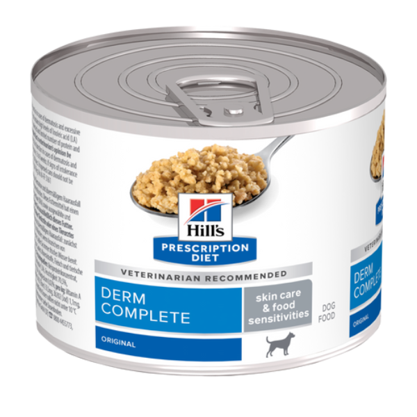 foto del prodotto hill s prescription diet dog all breeds derm complete skin care lattina 200 gr confezione da 6 pezzi dieta veterinaria per cani 1 ordine scegli lo sconto bzr5 bzr20 200 punti fedelt 
