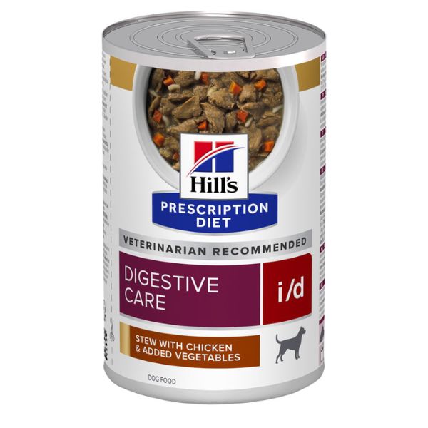 foto del prodotto hill s prescription diet i d canine 354 gr spezzatino pollo e verdure confezione da 6 pezzi dieta veterinaria per cani 1 ordine scegli lo sconto bzr5 bzr20 200 punti fedelt 