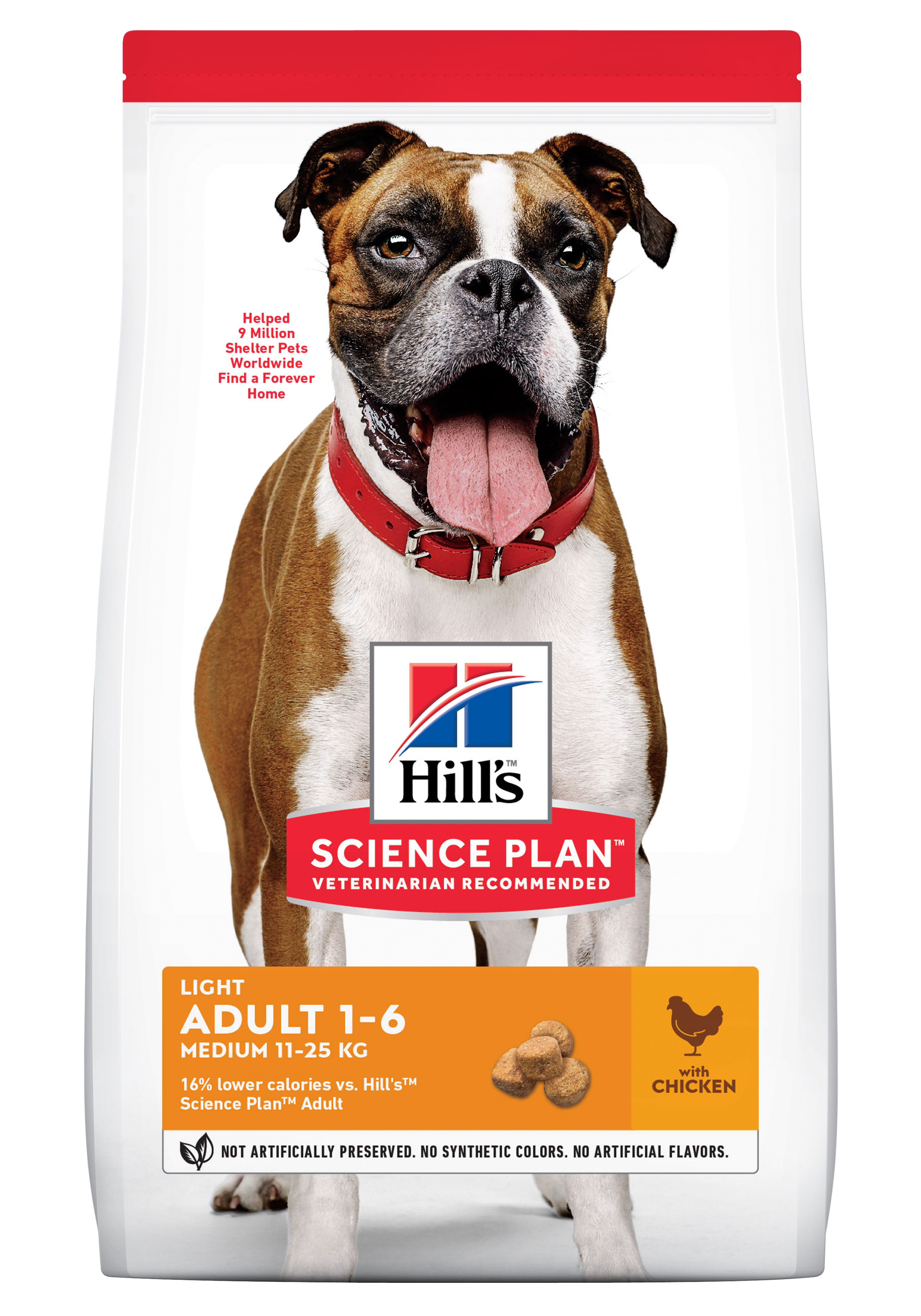 foto del prodotto hill s science plan adult 1 6 light medium con pollo 2,5 kg