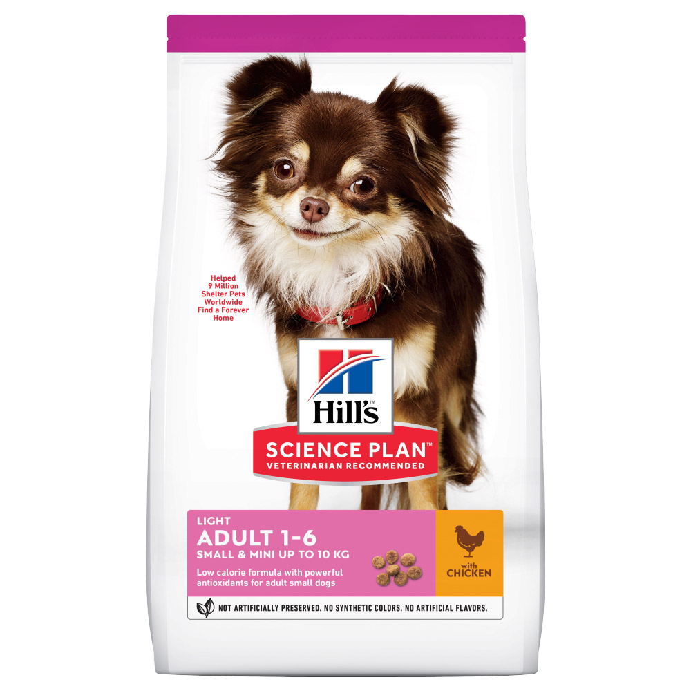 foto del prodotto hill s science plan adult 1 6 light small mini con pollo 6 kg