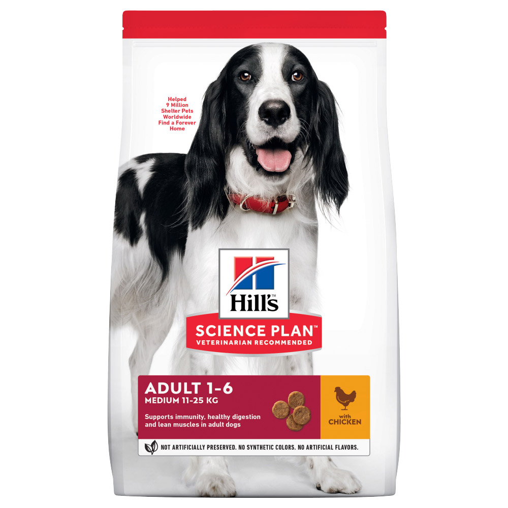foto del prodotto hill s science plan adult 1 6 medium con pollo 2,5 kg