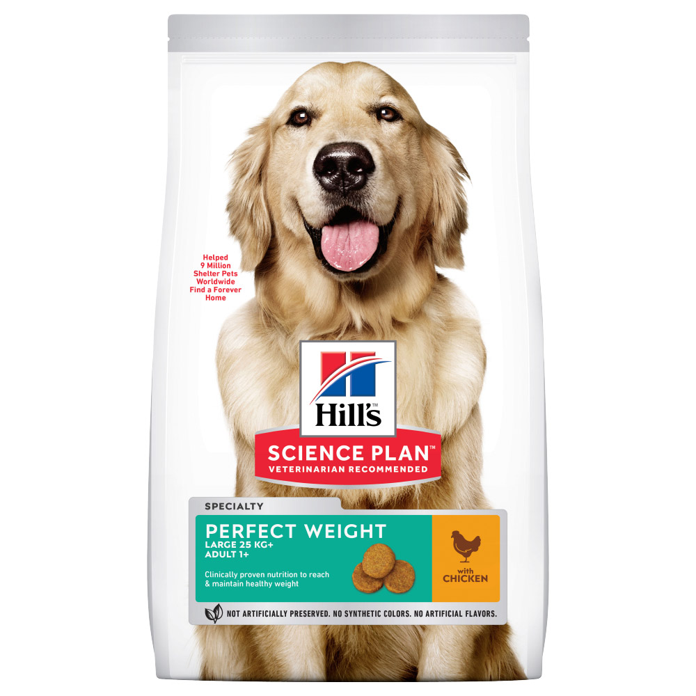 foto del prodotto hill s science plan adult 1 perfect weight large con pollo 12 kg