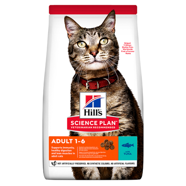 foto del prodotto hill s science plan adult alimento per gatti con tonno 3 kg croccantini per gatti 1 ordine scegli lo sconto bzr5 bzr20 200 punti fedelt 