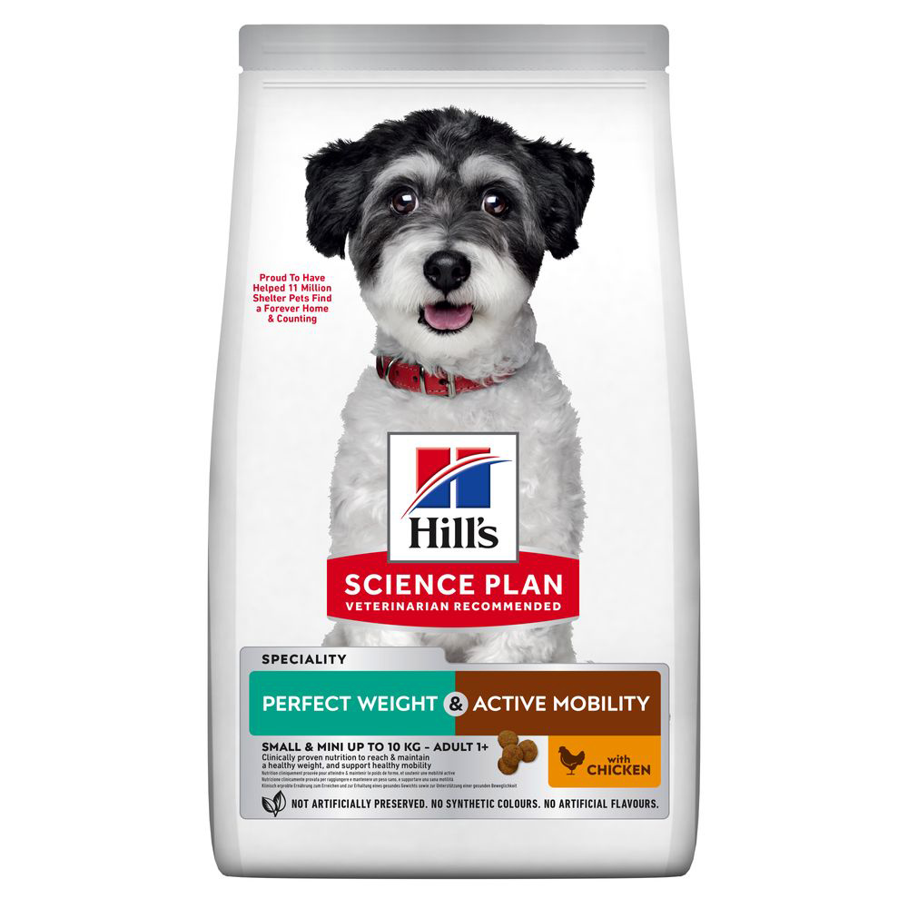 foto del prodotto hill's science plan adult perfect weight &amp; active mobility small &amp; mini con pollo - 6 kg