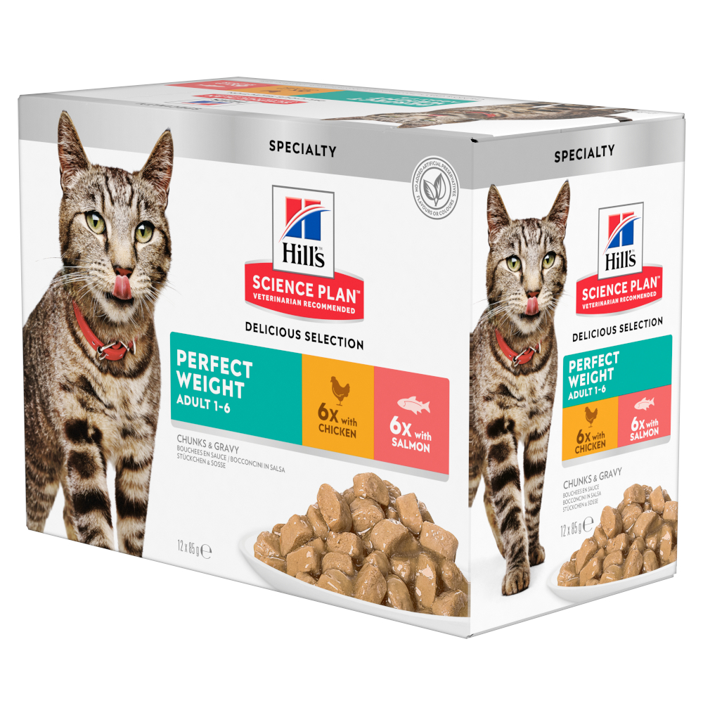 foto del prodotto hill s science plan adult perfect weight pollo integrazione 12x85g hill s science plan adult perfect weight pollo e salmone