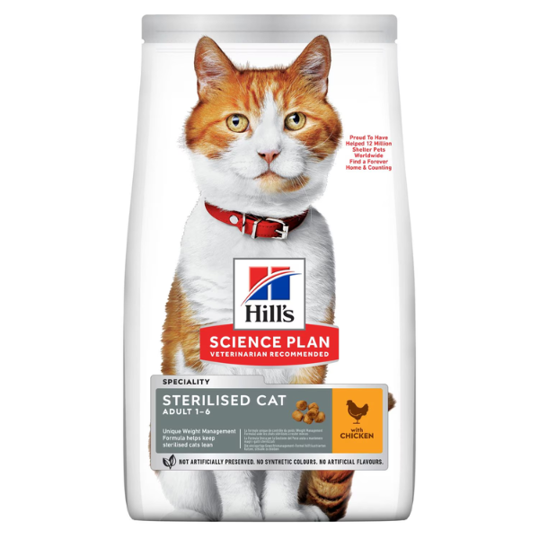 foto del prodotto hill s science plan adult sterilised cat alimento per gatti al pollo 1,5 kg 1 ordine scegli lo sconto bzr5 bzr20 200 punti fedelt 