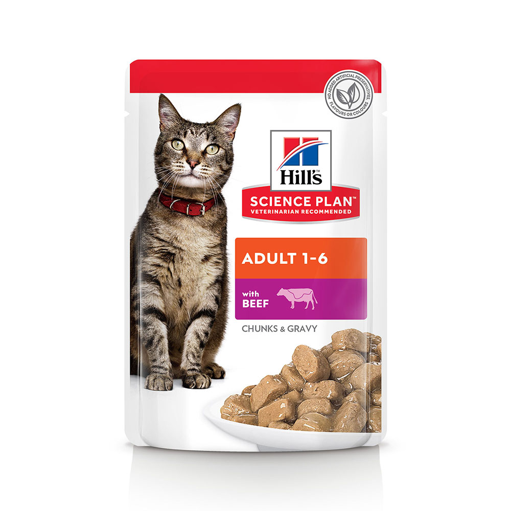 foto del prodotto hill s science plan adult umido gatto 12 x 85 g manzo