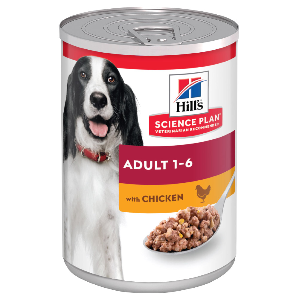 foto del prodotto hill s science plan adult umido per cane 6 x 370 g pollo