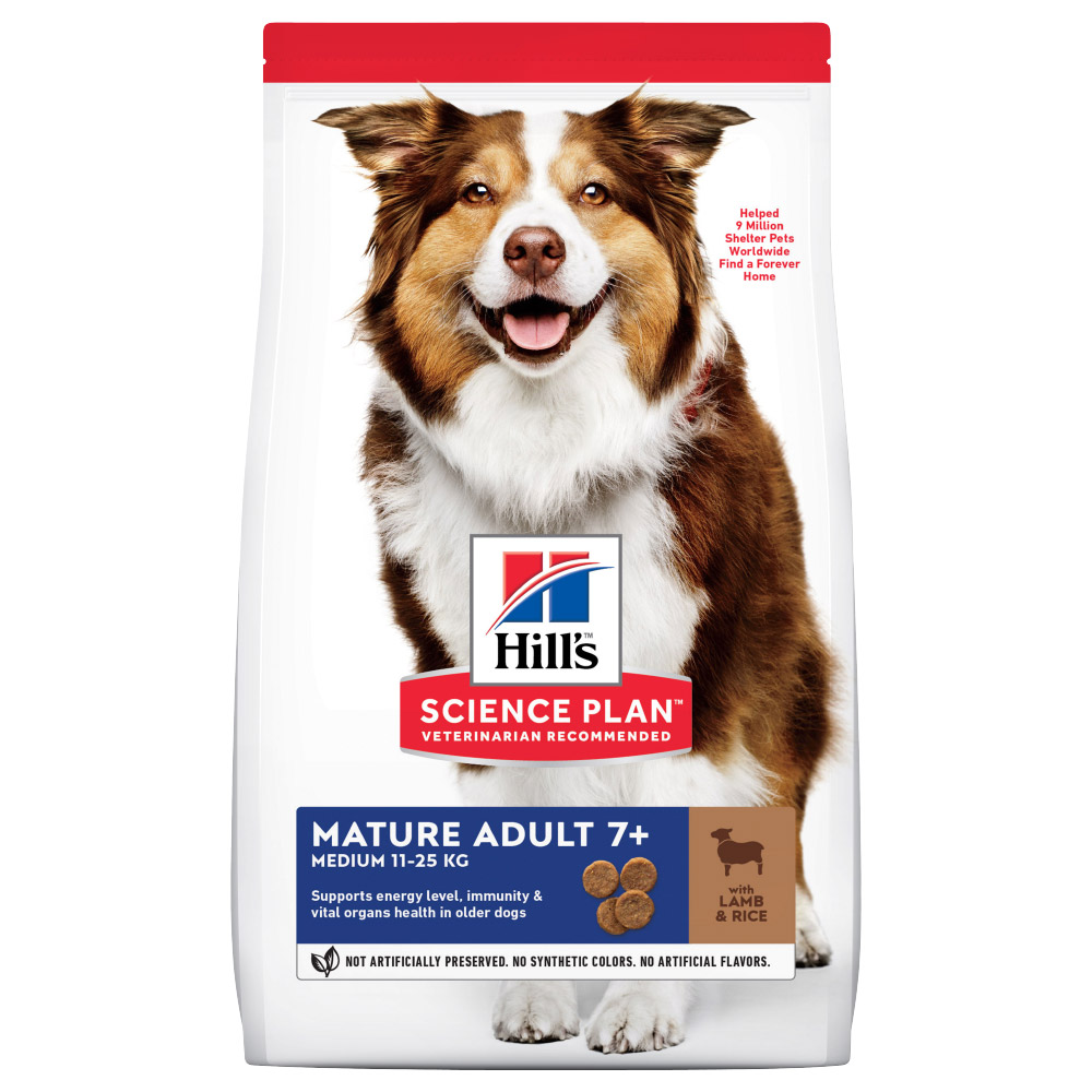 foto del prodotto hill s science plan mature adult 7 medium con agnello riso 14 kg