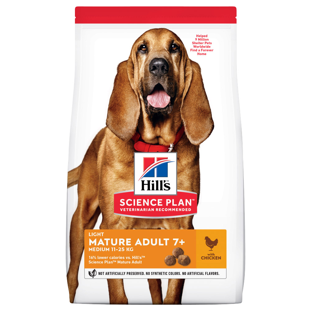 foto del prodotto hill s science plan mature adult 7 medium light con pollo 2,5 kg