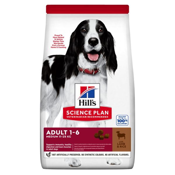 foto del prodotto hill s science plan medium adult alimento per cani con agnello e riso 14 kg croccantini per cani 1 ordine scegli lo sconto bzr5 bzr20 200 punti fedelt 