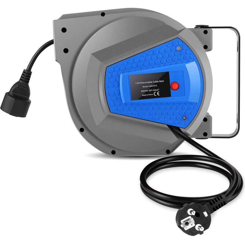 foto del prodotto himimi professionale avvolgicavo automatico 15m 1m avvolgicavo a parete e a soffittocavi ruotabili di 180 resistente agli schizzi d acquaper interne