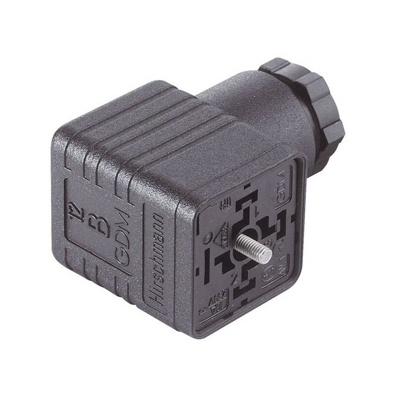 foto del prodotto hirschmann 931 969 100 connettore 3p t pg9 ip65 gdm 3009 sw nero