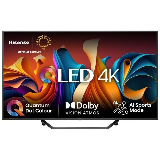 foto del prodotto hisense 50a79nq smart tv 50 pollici 4k ultra hd display qled sistema vidaa dvbt2-c-s2 classe e wi-fi colore nero