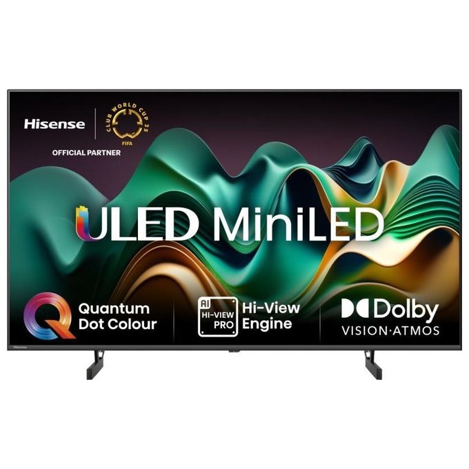 foto del prodotto hisense 50u69nq u6 series smart tv 50 pollici 4k ultra hd display uled mini led sistema vidaa dvbt2 c s2 classe e colore nero