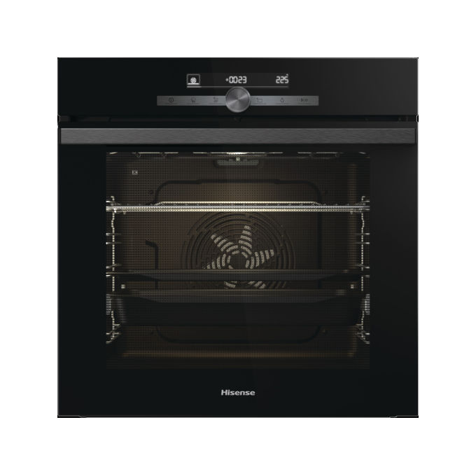 foto del prodotto hisense bsa65333pg steam add plus - forno da incasso elettrico multifunzione con vapore, 77 l, classe a+, 22 programmi automatici, funzione steam add plus, pulizia pirolitica, nero