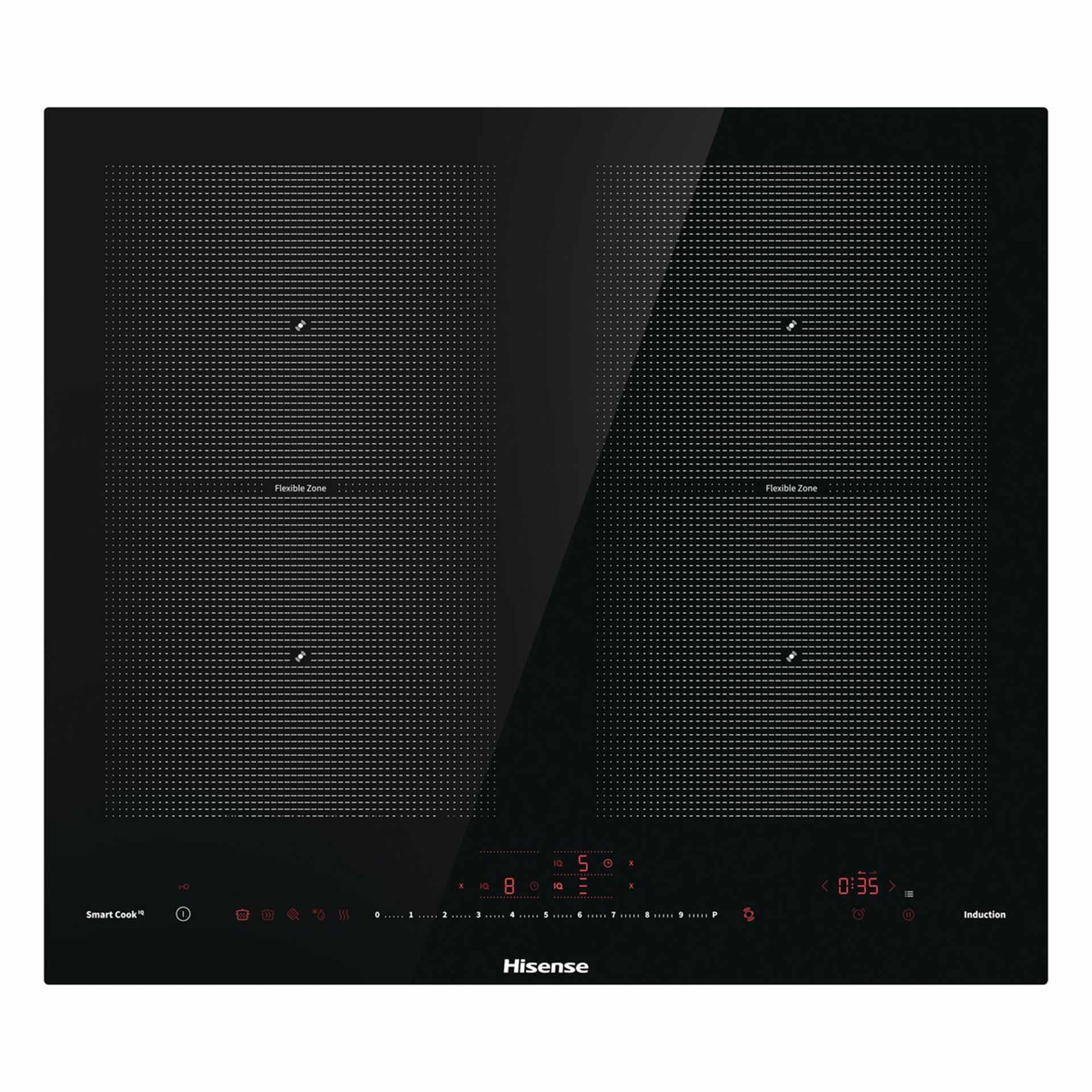 foto del prodotto hisense i6456cb piano cottura nero da incasso 59.5 cm piano cottura a induzione 4 fornello i 