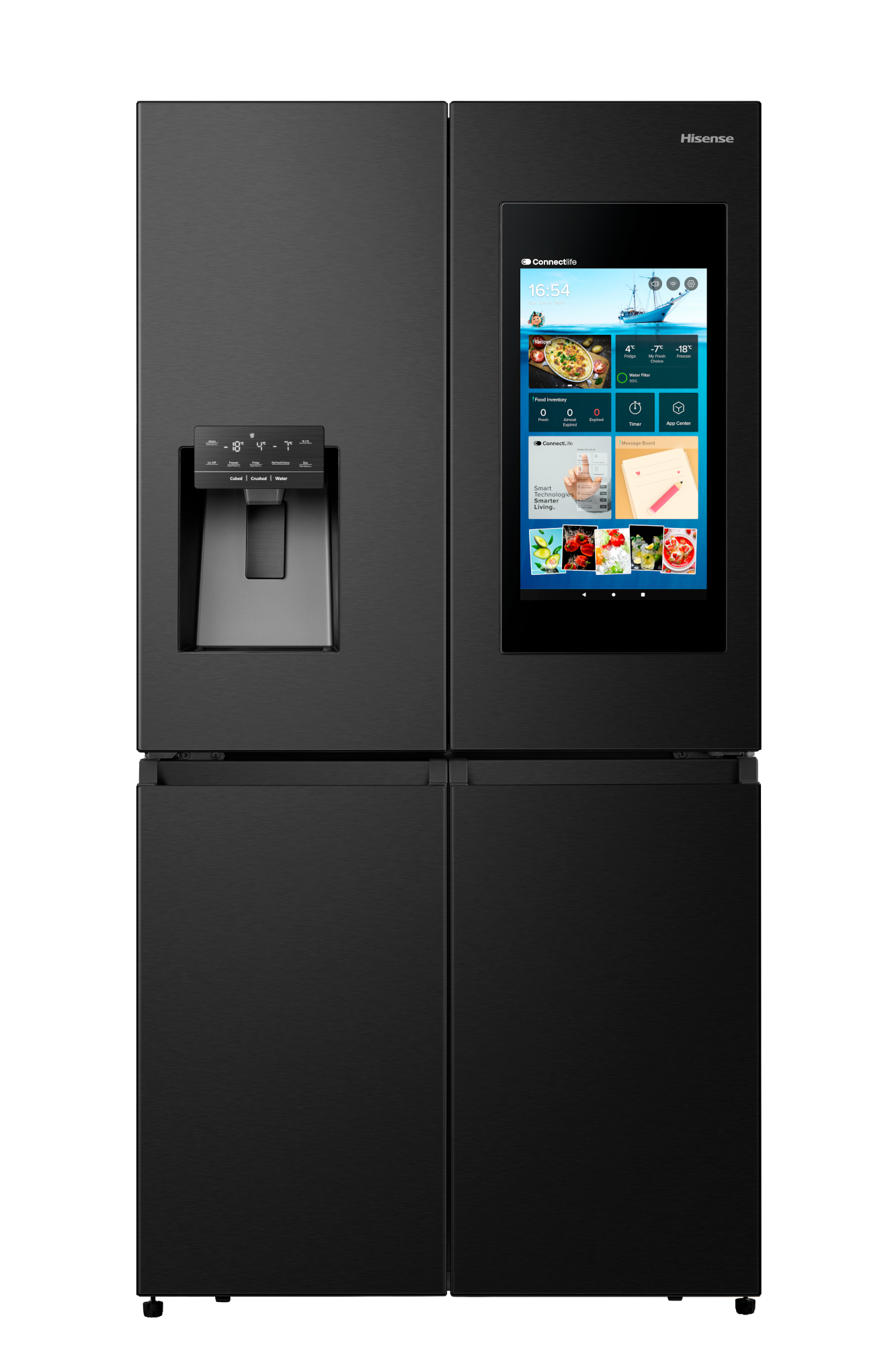 foto del prodotto hisense rq760n4ife frigorifero side-by-side libera installazione 577 l e nero