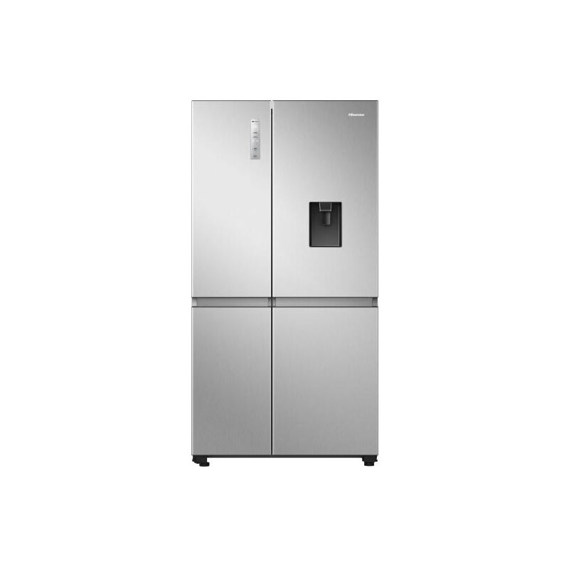 foto del prodotto hisense rs840n4wce. posizionamento dell apparecchio libera installazione, design del prodotto porta americana, colore del prodotto acciaio inox.