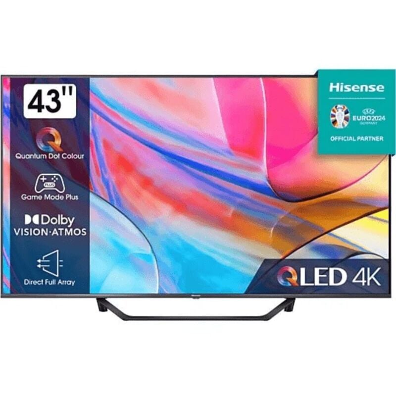 foto del prodotto hisense smart tv q led uhd 4k 43 pollici 43a79nq, nero