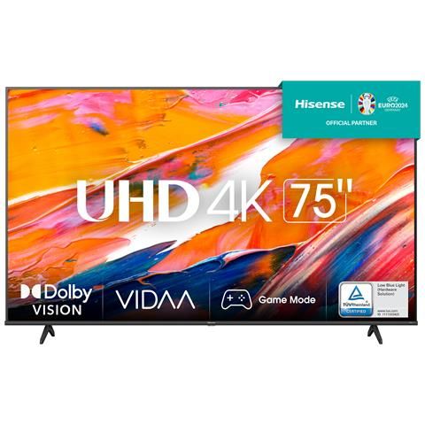 foto del prodotto hisense tv led ultra hd 4k 75 75a6k smart tv, wifi, hdr dolby vision, airplay 2