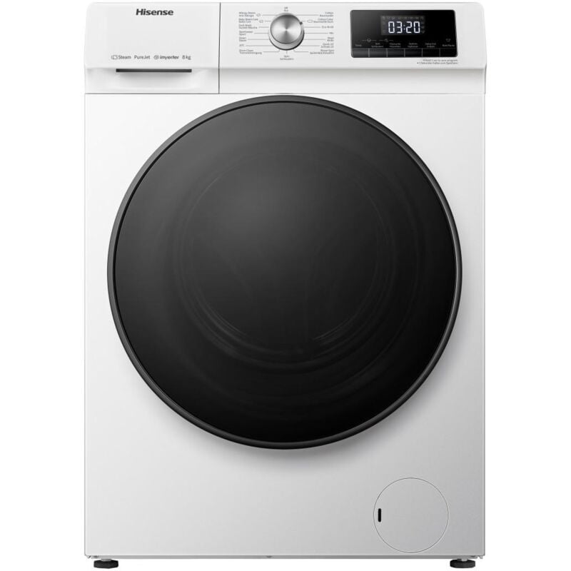 foto del prodotto hisense wfqa8014evjm lavatrice caricamento frontale 8 kg 1400 giri min bianco