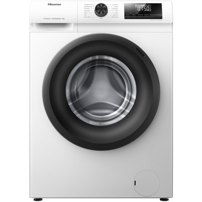 foto del prodotto hisense wfqp7012evm. tipo di carica caricamento frontale. capacit cestello 7 kg, classe di efficienza della centrifuga b, silenziosit 