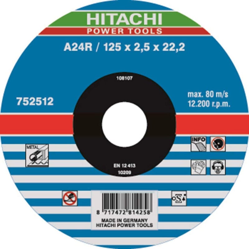 foto del prodotto hitachi 752525 disco da taglio 230 mm per metallo, set 25 pezzi, spessore 3 mm