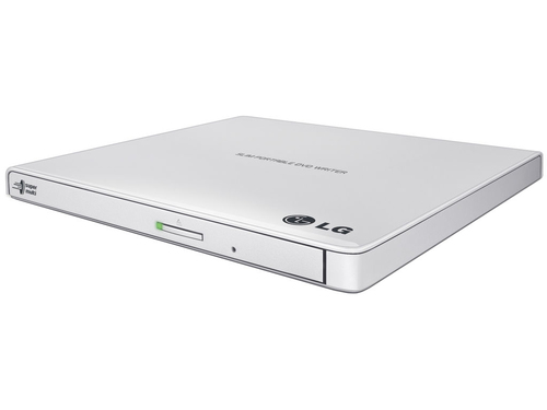 foto del prodotto hitachi lg slim portable dvd writer lettore di disco ottico dvd rw bianco