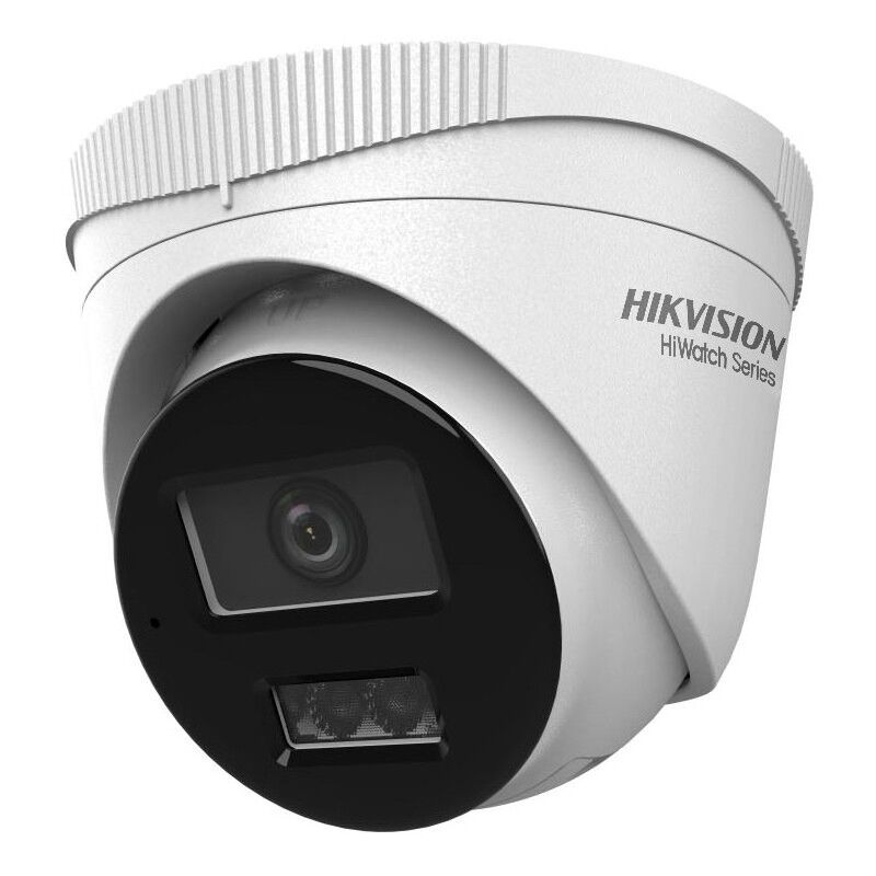 foto del prodotto hiwatch 2 mp md 2.0 2.8mm turret ip poe dual light hwi t220ha lu hikvision