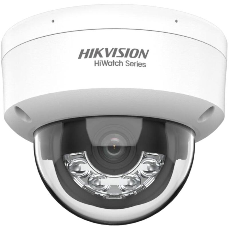 foto del prodotto hiwatch 4mp 2.8mm dual light md 2.0 dome ip poe hwi d140ha lu hikvision