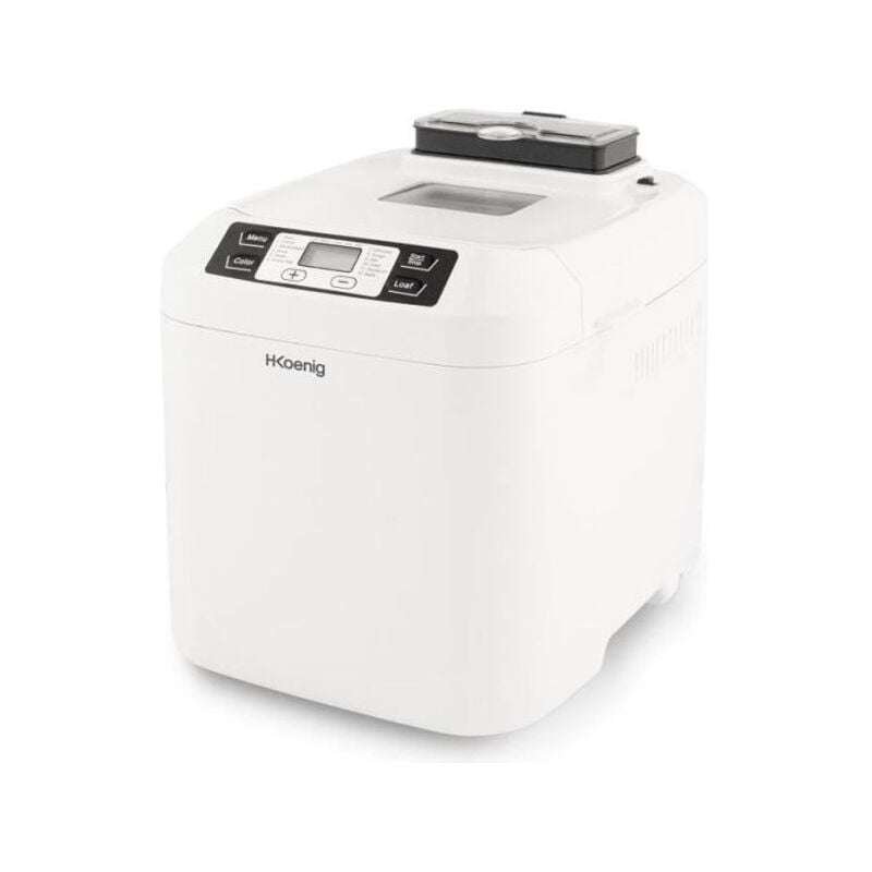 foto del prodotto hkoenig h.koenig bake340 macchina per il pane con semi 12 programmi 3 livelli di cottura 550w 2 formati 650 o 800g schermo