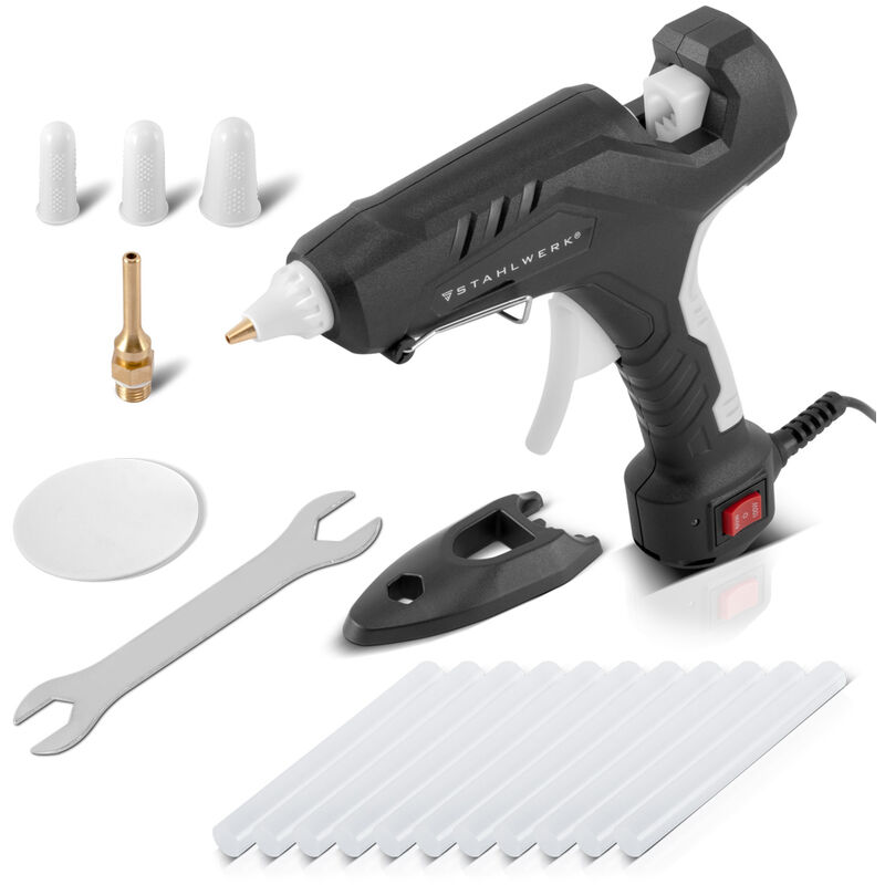 foto del prodotto hkp-100dt st pistola per colla a caldo con valvola di non ritorno e 100 watt - stahlwerk