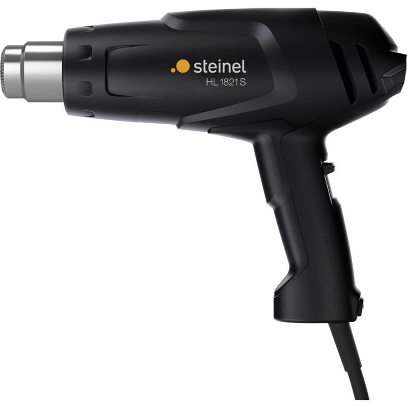 foto del prodotto hl 1821 s pistola termica nera, essiccatore ad aria calda da 1800 w soffiante a 2 stadi, fusibile termico - steinel