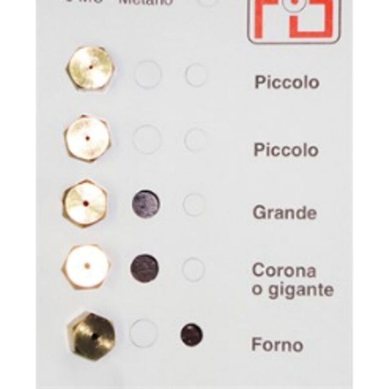 foto del prodotto hm32 confezione 5pz ugelli spruzzi cucina passo 8mc gpl propano universale