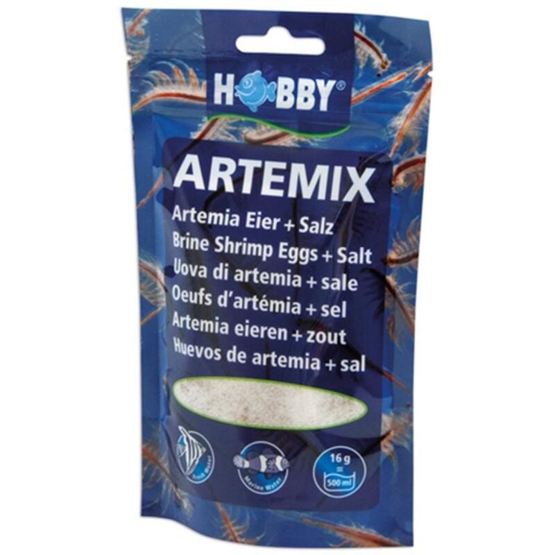 foto del prodotto hobby 21100 artemix 195gr uova di artemia salina sale per la schiusa