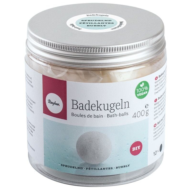 foto del prodotto hobby 34225000 palline da bagno in barattolo da 400 g, fatte a mano, benessere per fai da te, rinfrescante, stimola la circolazione sanguigna,