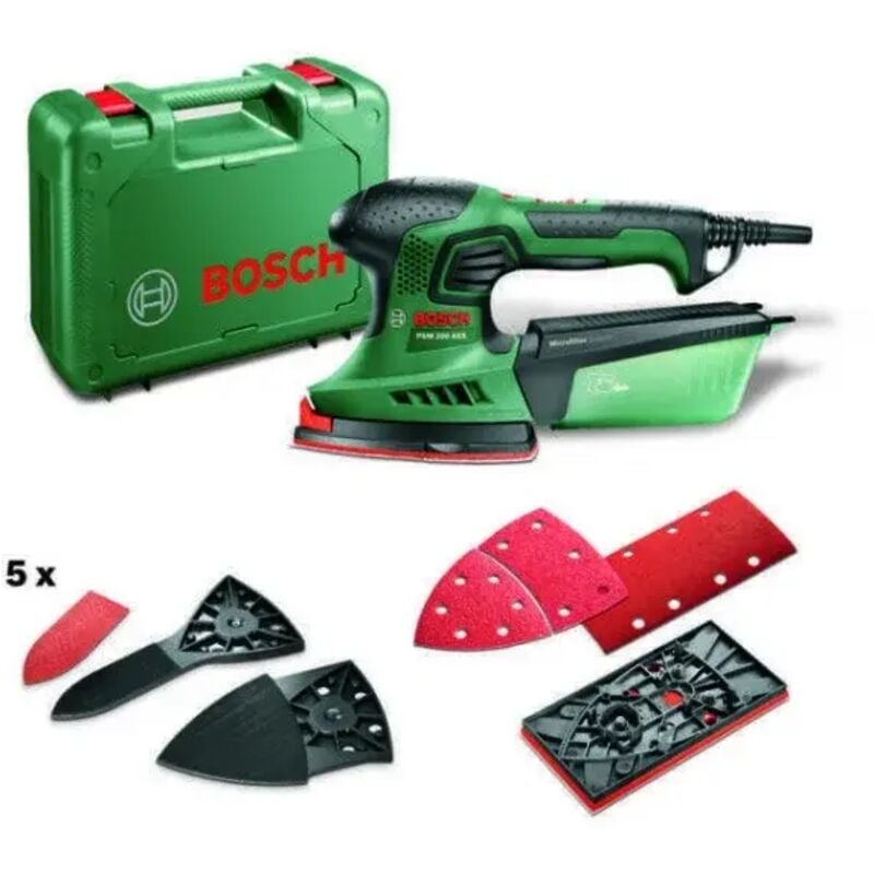 foto del prodotto hobby psm 200 aes levigatrice palmare 200 w con accessori bosch