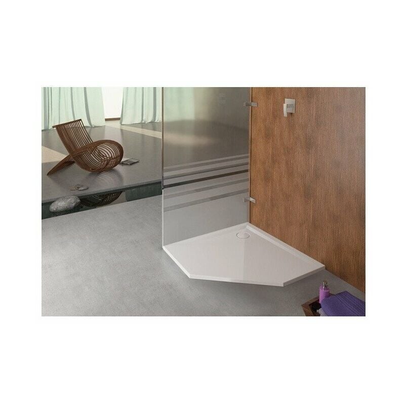 foto del prodotto hoesch muna piatto doccia pentagonale ultrapiatto m ar 1000x1000x30mm bianco