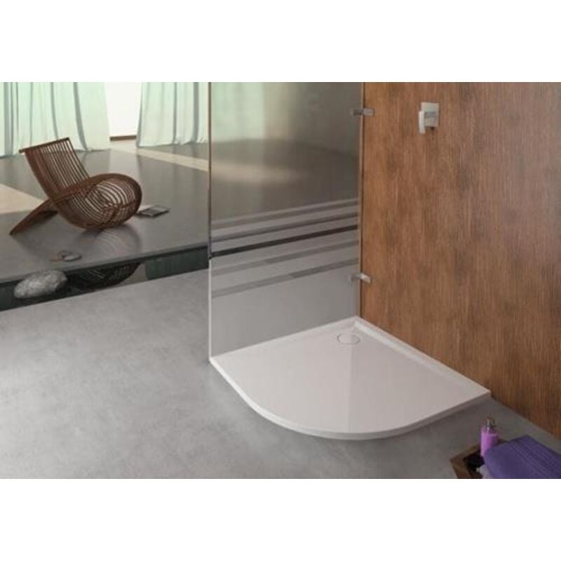 foto del prodotto hoesch - piatto doccia a quarto di cerchio muna 800 x 800 x 30 mm bianco