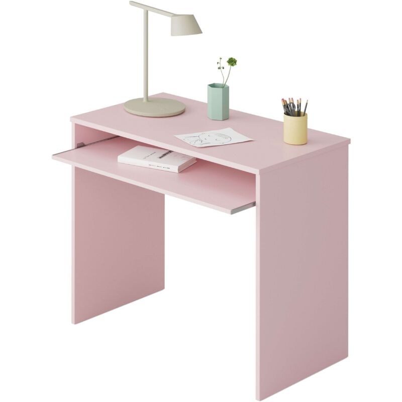 foto del prodotto hogar24 scrivania per cameretta bambini i joy, in melamina, rosa o bianco, 90 cm