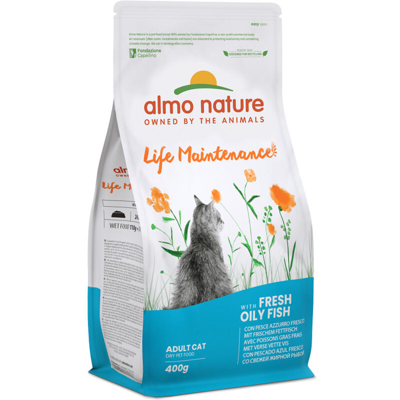 foto del prodotto holistic per gatto adult con pesce azzurro e riso da almo nature