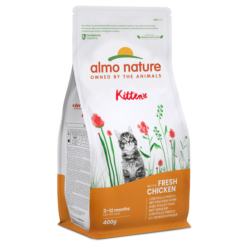 foto del prodotto holistic per gatto kitten con pollo e riso almo nature