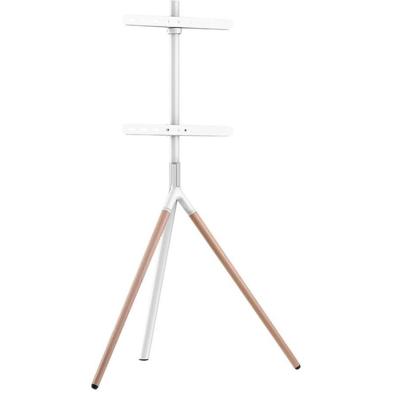 foto del prodotto holmios supporto da pavimento per tv da 45' a 65' fino a 32 kg con sistema vesa compatibile con tutte le marche bianco