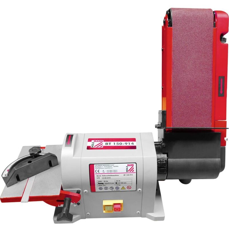foto del prodotto holzmann maschinen bt150 914230v levigatrice a nastro combinata 450 w 15 cm