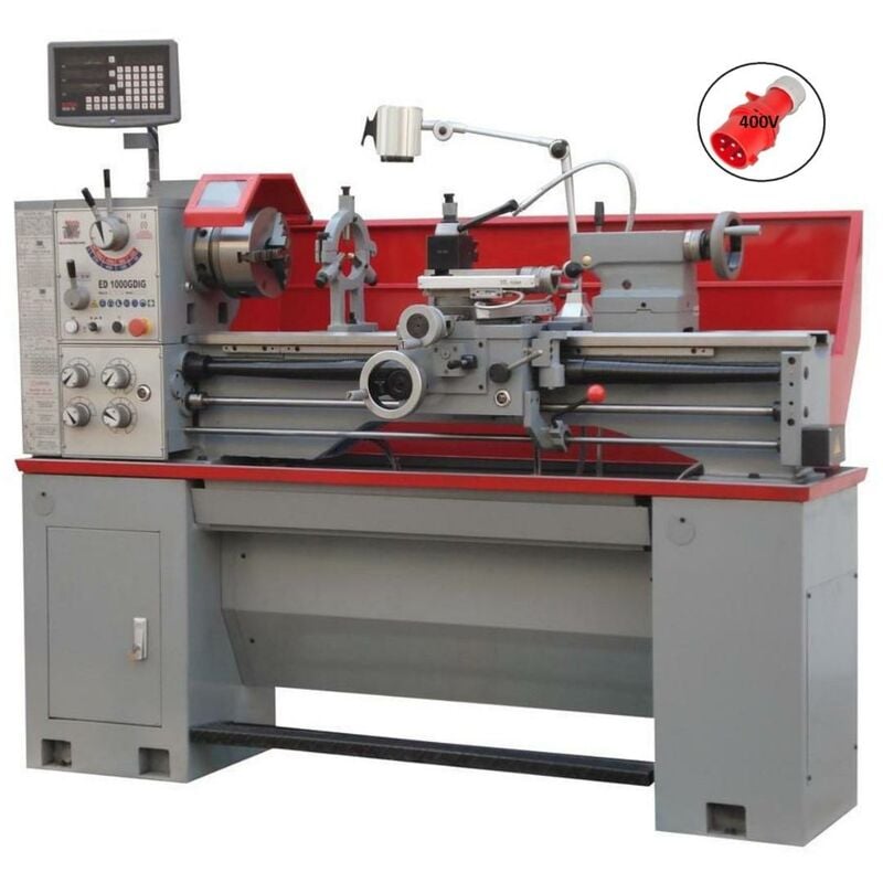 foto del prodotto holzmann - tornio parallelo da ferro metallo con visualizzatore 400v ed1000gdig