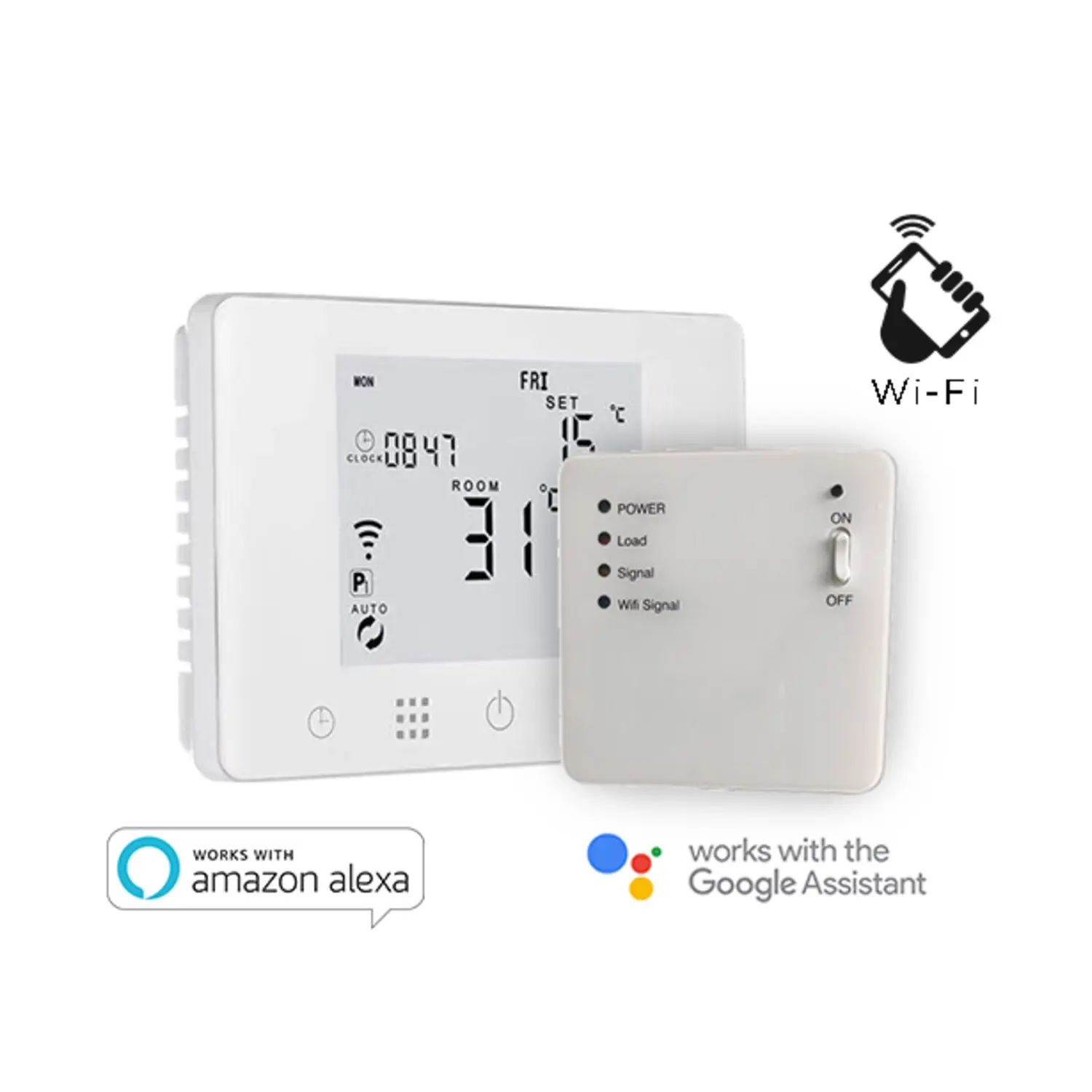 foto del prodotto homcloud cronotermostato digitale wi fi con ricevitore rf senza fili